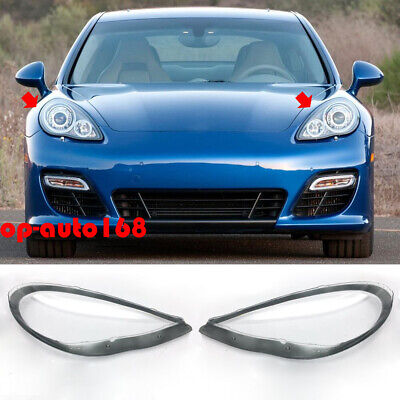 For Porsche Panamera 2011-2013 Car Left & Right Headlight Headlamp Lens Cover
