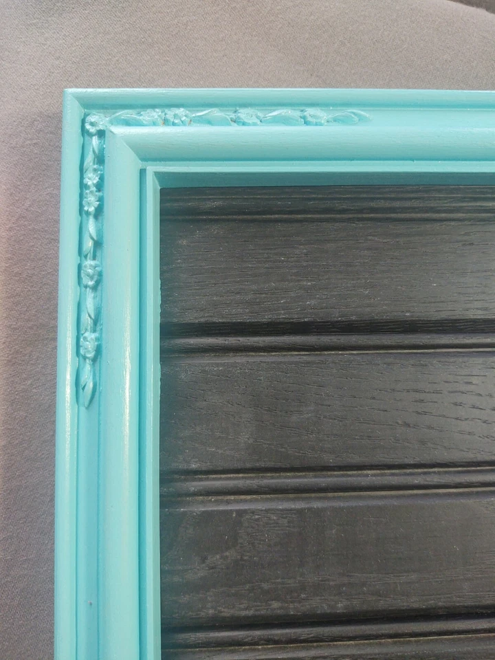 Handmade Chalkboard Teal Frame Wainscot Chalkboard Paint 17.5" x 21.5" - Image 2 of 4