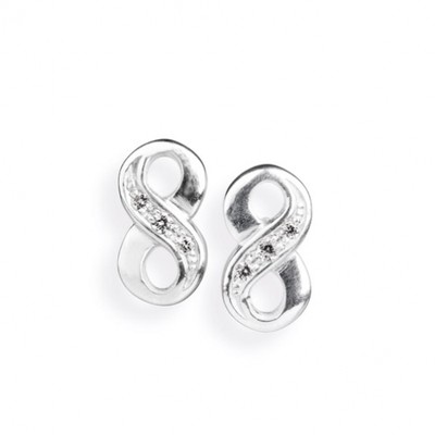 INFINITY ''Unendlichkeit'' Ohrstecker HEARTBREAKER BY DRACHENFELS  925er Silber