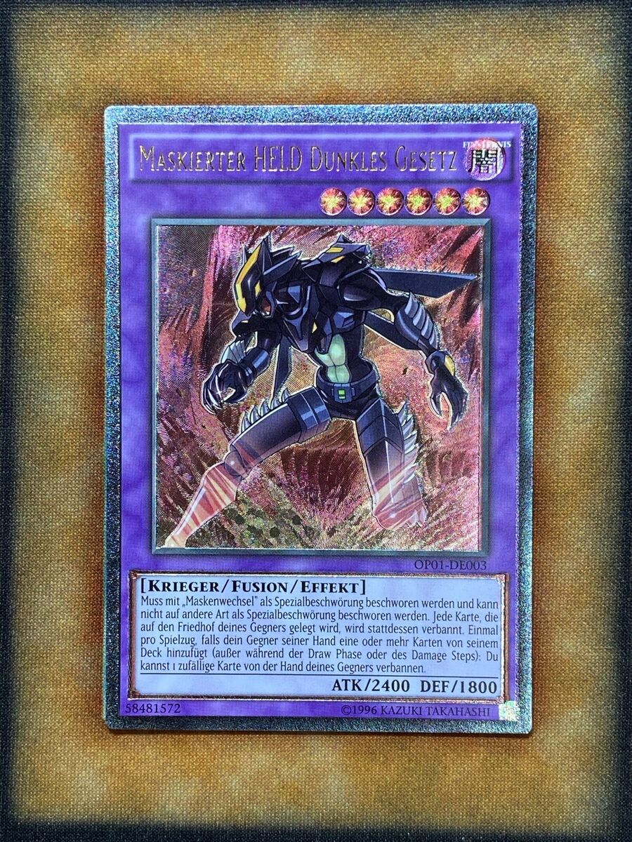 Yugioh Masked HERO Dark Law OP01-EN003 OP01-DE003 Ultimate Yugioh Masked HERO Dark Law OP01-EN003 OP01-DE003 Ultimate
