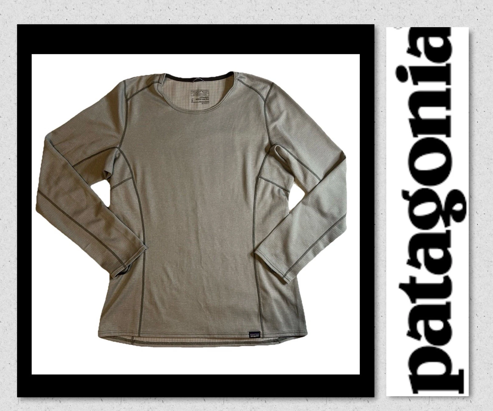 Patagonia Women’s Medium Gray Long Sleeves Athletic Shirt Base Layer Thumb Loops