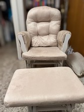 Kub Haywood Beige Glider Nursing Chair and Footstool