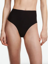 Chantelle ONE SIZE XS-XL SoftStretch High Waist Thong Panty 1069 NWOT Black