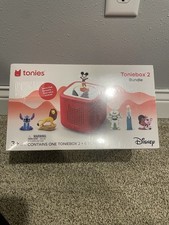 Tonies Disney Toniebox 2 Bundle with 6 Tonies Sunset Red New