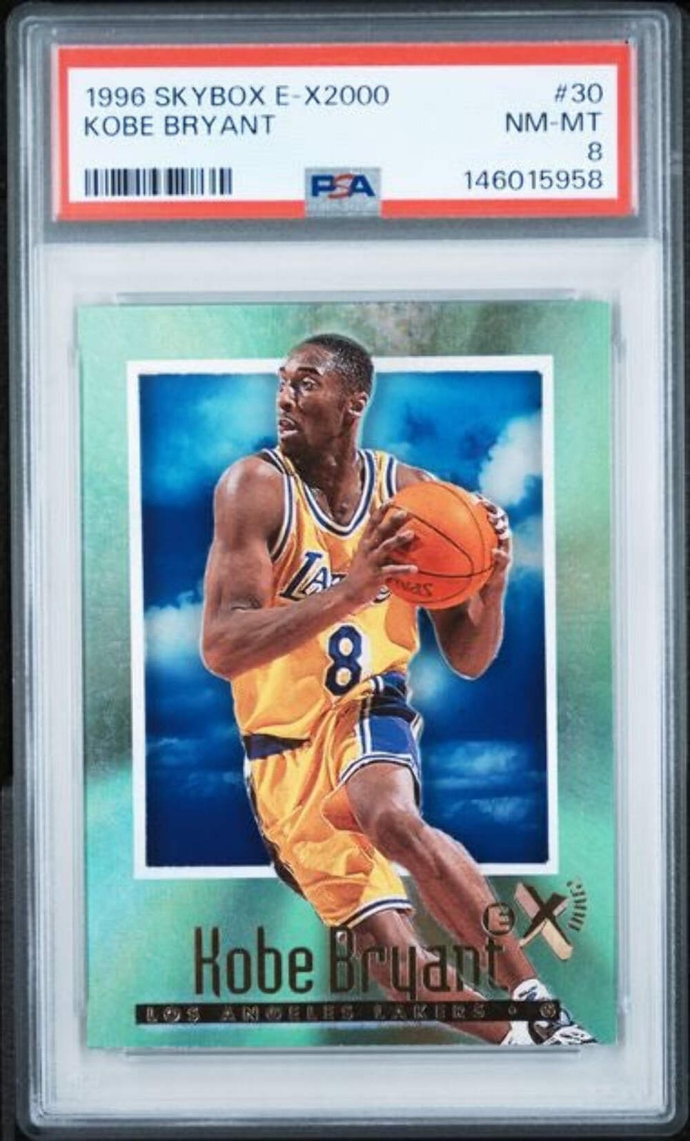 1996 Skybox E-X2000 #30 Kobe Bryant Rookie RC PSA 8