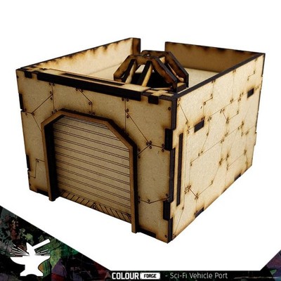 Sci-Fi Vehicle Port Kit for 25-32mm Terrain and Scenery   Easy Assembly, New