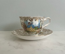 Colclough CLC10 Crinoline Lady In Garden Cup and Saucer Bone China