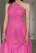Y2k 2000s Pink Fairycore Prom Dress - Unique Vintage Sequin Prom Dress -Size 3/4