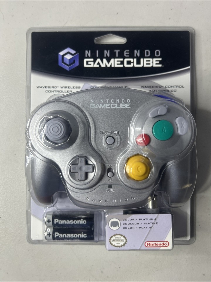 Nintendo GAMECUBE WAVEBIRD Wireless Controller PLATINUM Genuine Factory ...