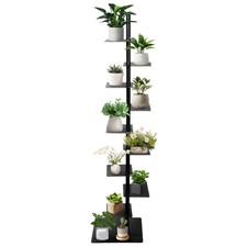 Spine Bookshelf, 9-Tier Vertical Spine Book Tower Metal Bookcase Book Organizer-