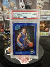 2018-19 Panini Donruss Optic Luka Doncic RC Blue Velocity PSA 10 #177