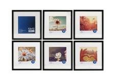 Mainstays 6-Piece 12x12 Matted Gallery Wall Picture Frame Set, Black