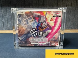 newtype rising booster box case Gundam TCG Acrylic With Magnetic Lid Included 12 booster box sealed. Gundam Card Game GD-01 Newtype