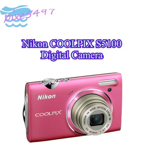Nikon COOLPIX S5100 Digital Camera 5x Optical Zoom 12.2 MP with Accessories Pink - Imagen 1 de 5