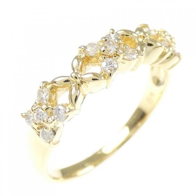 Authentic K18YG Diamond Ring 0.21CT #270-004-008-9901