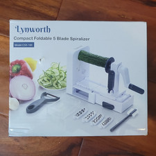 Lynworth Compact Foldable 5 Blade Counter Top Spiralizer White CS5-100