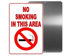 SIGN Warning No Smoking In This Area Do Not Smoke Here Notice Metal Sign /Decal