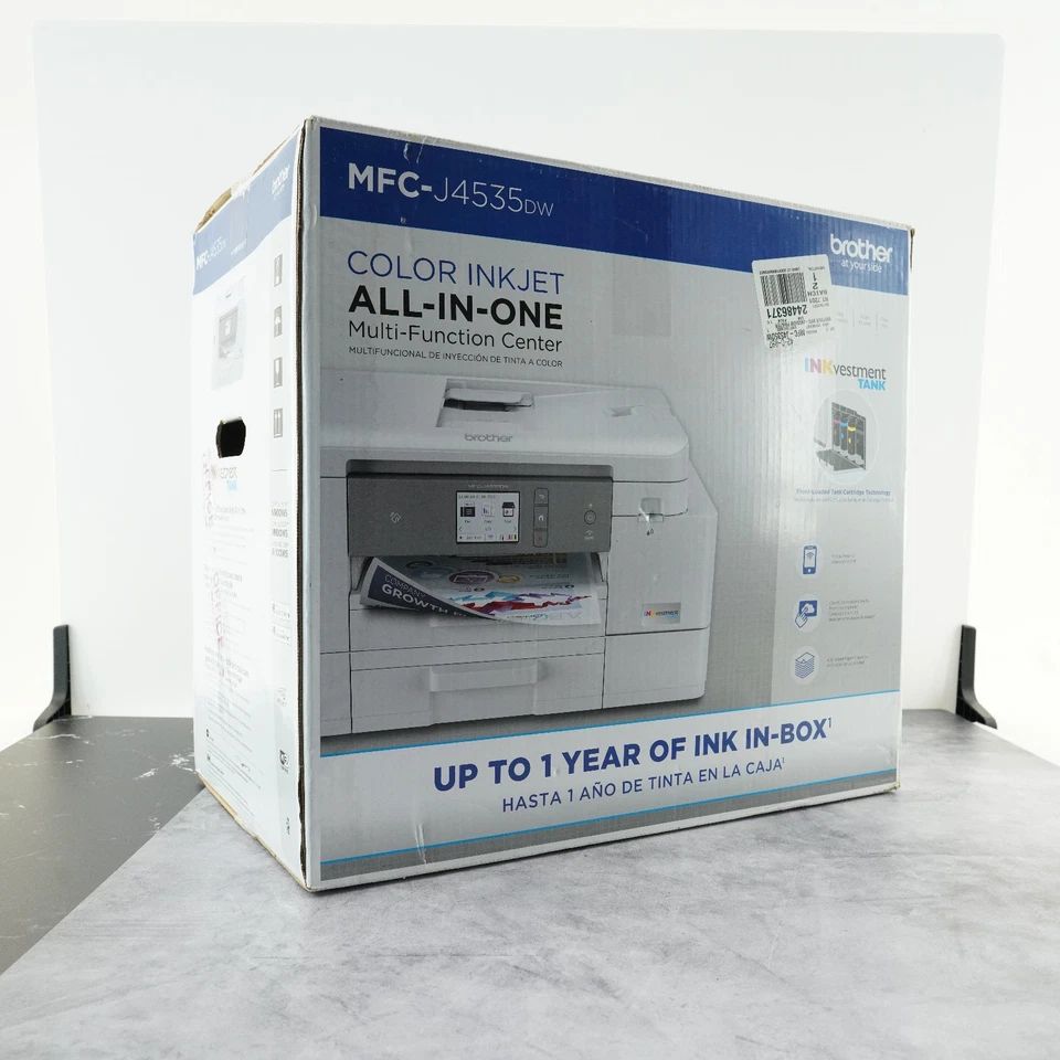 NEW Brother MFC-J4535DW All-in-One Color Supertank Printer Wireless MFCJ4535DW - Image 2 of 4