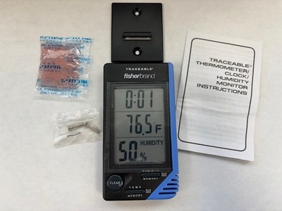 FISHERBRAND TRACEABLE 4040 Thermometer/Clock/Humidity Monitor