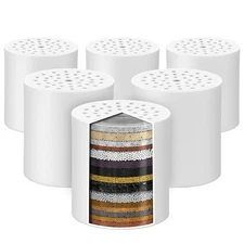 6 Pack 20 Stage Shower Filter Replacement by Cenipar Shower Cartridge Filter,...