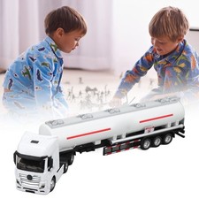 White Oil Tanker Truck 1:50 Tractor Trailer Toy Transport Vehicles Truck Mod LW