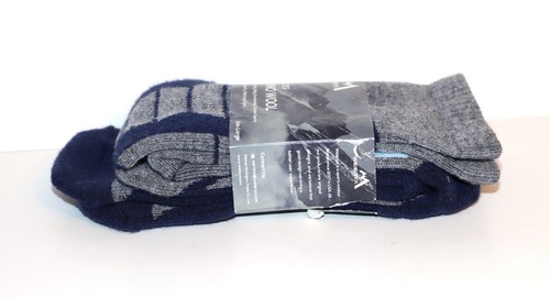 Weierya Merino Wool Ski Socks Blue & Gray 1 Pair Large (Men 7-9.5) (Women 8-11) - Bild 4 von 6