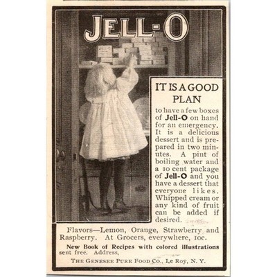 The Genesee Pure Food Co Boxes Of Jell-O Le Roy NY 1904 Clipping SAI7-M15