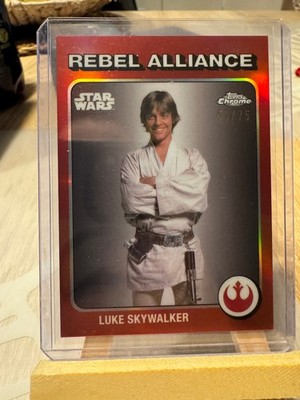 Topps Chrome Star Wars A New Hope Rebel Alliance Luke Skywalker /75 