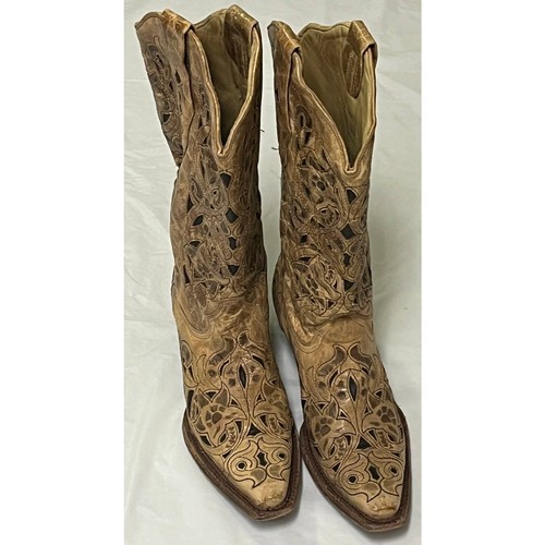 Corral Vintage Boot Damen 6M Style A1970 Saddle Brushed Laser Brown Tan - Bild 3 von 20