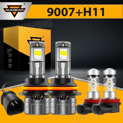 For Nissan Xterra 2005-2015 AUXBEAM Canbus 9007 LED Headlight H11 Fog Bulb 6500K
