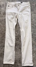 AG Adriano Goldschmied Jeans Women's 30x30 White The Stilt Cigarette Leg flaw