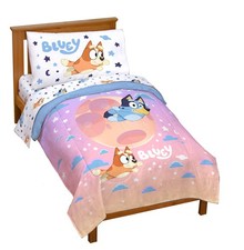 Bluey  Bingo Toddler Comforter Set - 4 Piece Bed Set Includes Sheet Set  Pi...