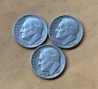 Lot of (3) Three Roosevelt Dimes - 90% Silver - All 3 are 1961 D - Nice