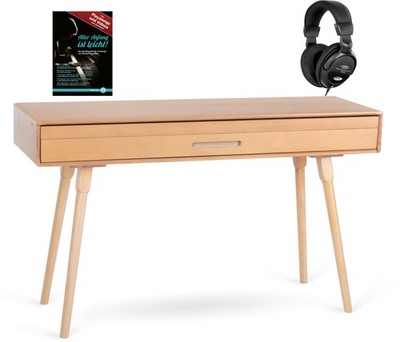 88 Tasten Digital Piano Set Design Holz Tisch Pedale Kopfhörer Schule Eiche hell