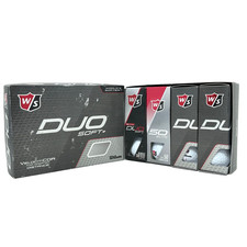 Wilson DUO Soft Golf Balls 12 Pack 4 Sleeves Mixed DUO 50 Elite White Soft Read