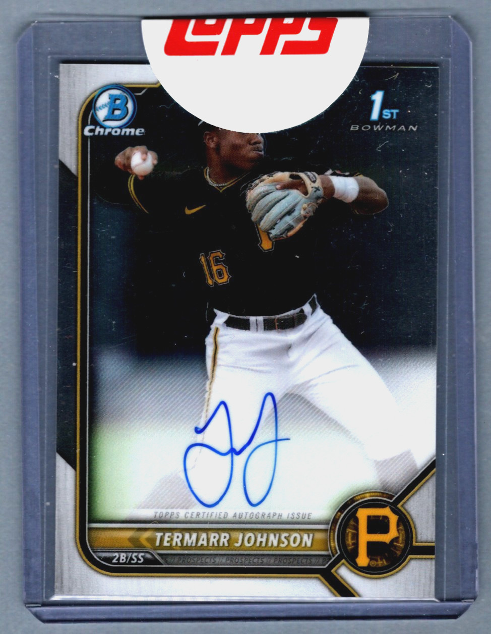 Termarr Johnson 2022 Bowman Chrome Draft 1st Bowman Signed Auto Rookie RC