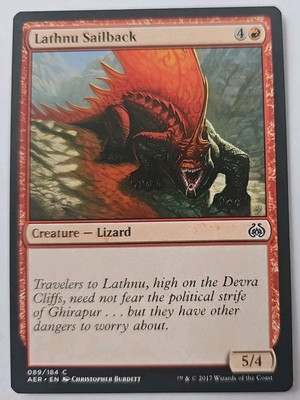 MTG Magic The Gathering Card Lathnu Sailback Creature Lizard Red Aether  Revolt | eBay