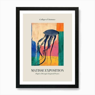 Jellyfish 3 Matisse Inspired Exposi Framed Wall Art Poster Canvas Print Picture