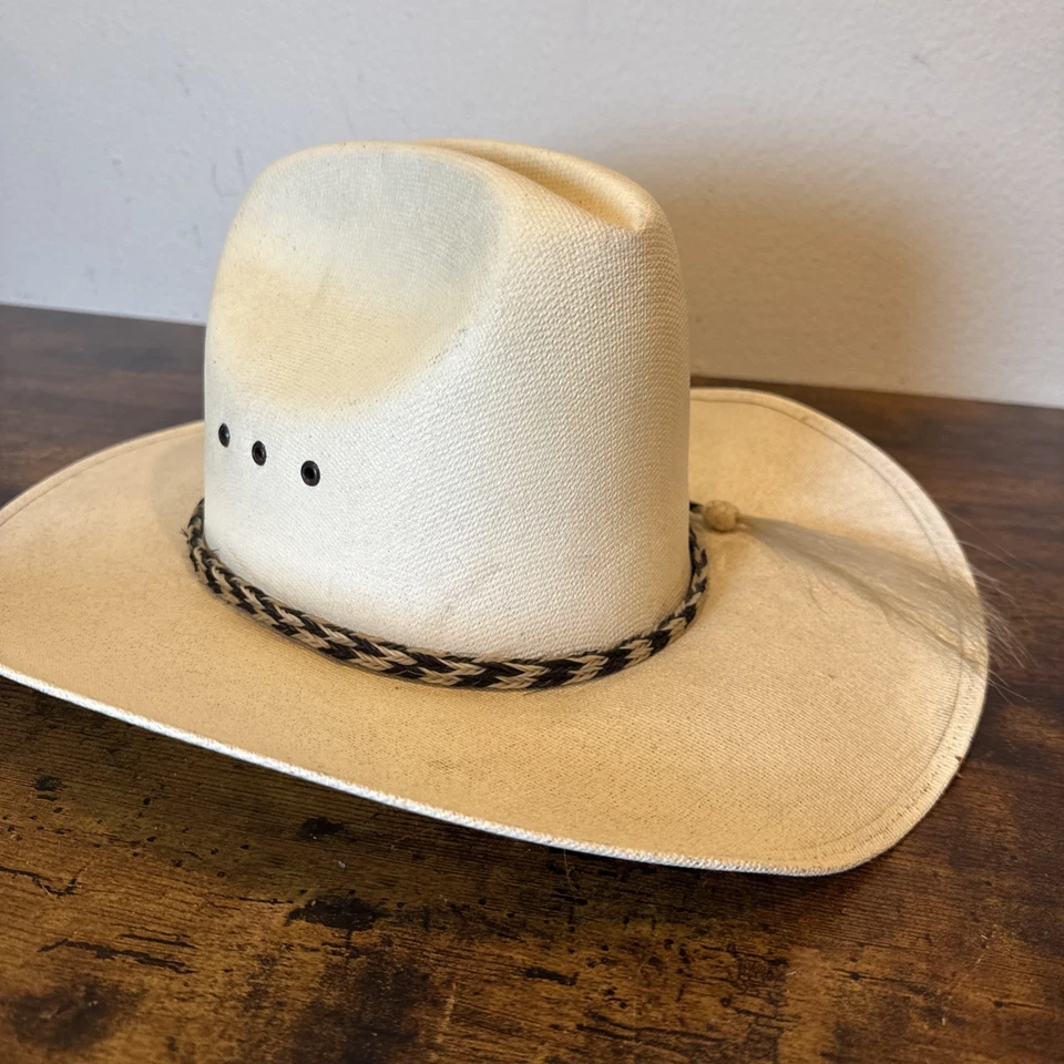 Western Express Appaloosa 草编牛仔帽 M 码墨西哥编织马发带 — 第 4/4 张图片