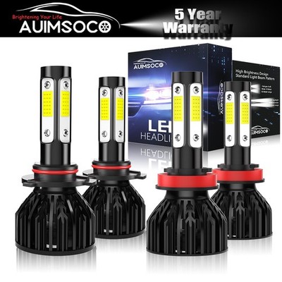 H11 9005 LED Headlight Bulbs High Low Beam For 2015 2016 2017-2021 Ford F-150