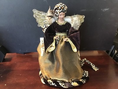 Black American Angel Tree Topper
