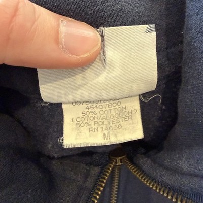 Vintage Lee Heavyweight Quarter Zip Sweater Men's Medium Blue