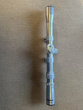 BSA Silver .22 Caliber RIFLE SCOPE & Mounts 3-7X20 With Wide View Lens.