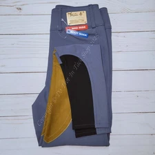 Tailored Sportsman Light Weight Technical Breeches Clarino Patch - Jeans/Tan