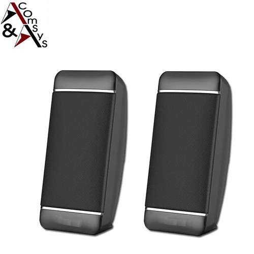Lautsprecher USB Kompakt Speaker Computer Notebook Boxen A4 Schwarz - Bild 3 von 6