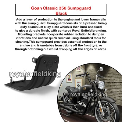 Original Royal Enfield Goan Klassisch 350 Schwarz Sumpguard