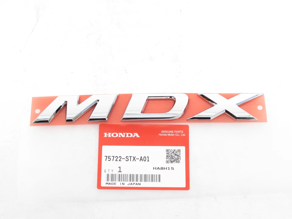 Placa de identificación trasera "MDX" original OEM Acura 75722-STX-A01 07-13 MDX Foto 3 de 3