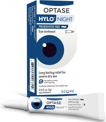 Optase HYLO Night Eye Ointment - Preservative Free Lubricant & Nighttime Eye Oin