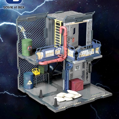 FreshRetro 1:18 1:24 Scale OUTPOST WAREHOUSE Diorama Building Set for Figure Toy - Picture 15 of 17
