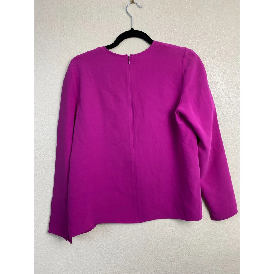 Jenni Kayne Silk Long Sleeve Pink top Women Medium Lightweight Office Career - Image 2 of 4